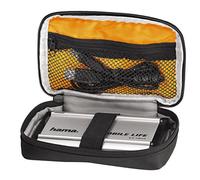 HAMA | Funda Protectora para Disco Duro (hasta 2.5 Pulgadas,Tres Cremalleras, con Comportamiento para Accesorios, Sujeción Trasera) Color Negro