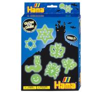 Hama Glow in The Dark Beads 1500 pcs, 3 Pegboards, Colour (Importación USA)