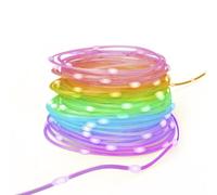 Hama | Guirnalda de luces LED conectada - Multicolor | Tira de luz WiFi, RVBIC, IP65, externo, compatible con control de voz Alexa, Google Assitant y Apple Siri, 100x LED, 10m