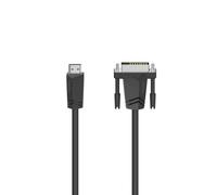 Hama HDMI/DVI 00205018 - Cable adaptador de conector macho (HDMI-A, conector macho DVI-D, 18+1 polos, 1,50 m), color negro