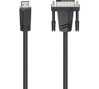 Hama HDMI/DVI 00205018 - Cable adaptador de conector macho (HDMI-A, conector macho DVI-D, 18+1 polos, 1,50 m), color negro
