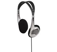 Hama HK-229 Retro On-Ear Auriculares estéreo | Conector de 3,5 mm | para Smartphone/iPod/iMac/Laptop/PC/DJ/MP3 Players | Plata/Negro