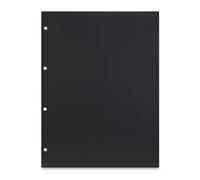 Hama | Hoja para foto para álbum de anillas (23,3x31cm, 25 unidades, perforado) negro