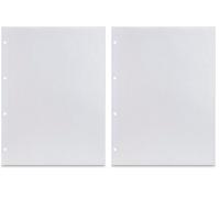 Hama | Hoja para foto para álbum de anillas (23,3x31cm, 25 unidades, perforado, papel crital) blanco (Paquete de 2)