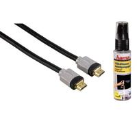 Hama HQ Profi Cable HDMI 1,5m + Limpiador De TV Para LCD LED TFT Plasma Etc