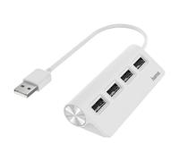 Hama Hub USB (x 4, Blanco, Acoplamiento USB A)