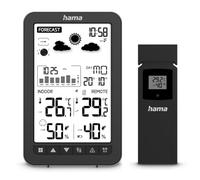 Hama I Estación meterológica con pantalla digital ("Ko Samui", DCF, Higrómetro, Fase lunar, Alarma por helada, Indicador confort) Negro