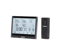 Hama Estación meteorológica con pantalla Full Touch – DCF, higrómetro, fase lunar, alarma – Negro