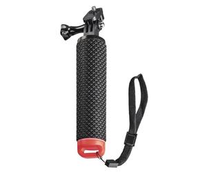 Hama I Monopie Flotante para cámara Go Pro, Negro | Empuñadura Flotador 2en1, Rosca 1/4"