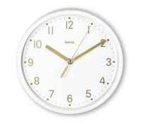 Hama I Reloj de sobremesa (Madeira, Base desplegable, Opción para Colgar, Mecanismo silencioso) Blanco