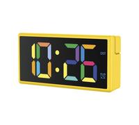 Hama I Reloj Despertador Digital, Amarillo | Ibiza, Reloj sobremesa, Alarma, Carga USB, Pantalla Multicolor