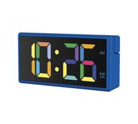 Hama Reloj despertador digital Ibiza de sobremesa, alarma, carga USB, pantalla multicolor Azul