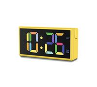 Hama I Reloj Despertador Digital (Ibiza, Reloj sobremesa, Alarma, Carga USB, Pantalla Multicolor) Amarillo