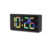 Hama Reloj despertador digital Ibiza – Alarma, carga USB, pantalla multicolor – Negro