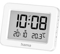 Hama I Reloj Despertador Digital (KOS, Reloj sobremesa, Alarma, Sensor táctil, Pilas) Blanco