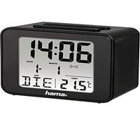 Hama I Reloj Despertador Digital, Negro | Cube, Reloj sobremesa, Alarma, Calendario, Termómetro, Pilas