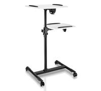 Hama I Soporte para Proyector Regulable 2 Niveles, Negro | Mesa proyector Dos Alturas, trípode Soporte Multifuncional Ajustable Universal, 42x50 / 40x35cm, Ruedas