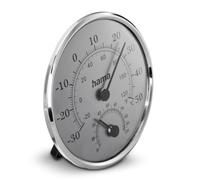 Hama I Termómetro e Higrómetro analógico ("Saipan", Colgable) Gris/Plata