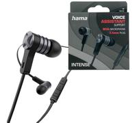 Hama In-Ear Auriculares 3,5mm Clavija Aluminio Micrófono con Mando a Distancia