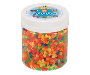 Hama Jouetprive String Beads in Potje - Neon Mix (51), 3000pcs.