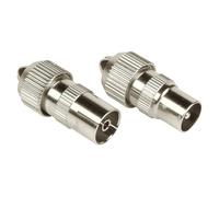 Hama Juego coaxial SAT (1 x conector coaxial macho, 1 x acopladora coaxial hembra)