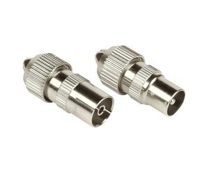 Hama Juego coaxial SAT (1 x conector coaxial macho, 1 x acopladora coaxial hembra)