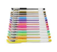Hama Juego de 15 bolígrafos de gel (juego de bolígrafos de gel, bolígrafos de gel, lápices de gel pastel/clásicos, bolígrafos de gel negro/blanco/azul/etc., para niños/adultos, para dibujar, pintar,