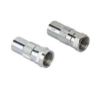 Hama Juego de 2 adaptadores coaxiales para satélite (Conector F de Conector coaxial y Conector coaxial)