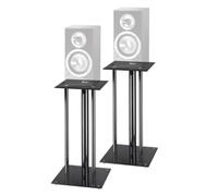 Hama Juego de 2 Soportes para Altavoces (para Cajas Pesadas, con guía de Cables, Amortiguador de Vibraciones, Soporte Universal para Boxeo, Altura de 64 cm, máx. 30 kg), Color Negro