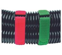 Hama - Juego de 9 Correas Reutilizables Ajustables de Color con Ojales, 20 x 250 mm, para gestión de Cables, Almacenamiento, Color Negro, Rojo, Verde