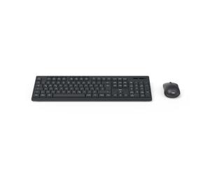 Hama Juego de teclado y ratón inalámbrico (teclado inalámbrico con ratón, con batería, sensación ergonómica, teclas silenciosas, receptor USB, ratón con interruptor DPI, teclas multimedia, disposición