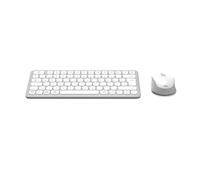 Hama Juego de teclado y ratón inalámbrico (teclado multidispositivo y ratón con Bluetooth/inalámbrico para PC, smartphone, tableta, pequeño, con pilas, botones de tijera silenciosa, botones multimedia