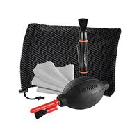 Hama - Kit de Limpieza de cámara 4 en 1 "Optic Dry (Kit de Limpieza en seco con bolígrafo Lenspen + paño de Microfibra + Pera, para Lente fotográfica, Filtro, APN, cámara Reflex, Gemela, Pantalla)
