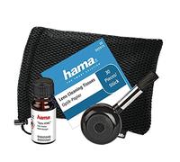 HAMA| Kit de Limpieza de Objetivos (Kit de 4 Piezas: Cepillo soplador de Lentes, Limpiador de Lentes, 30 Hojas de Papel para Lentes y Bolsa de Almacenamiento) Color Negro.