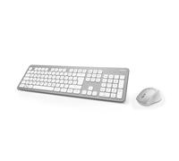 Hama KMW-700 Teclado RF inalámbrico QWERTZ Alemán Plata, Blanco