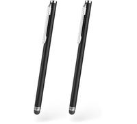 HAMA | Lápiz Capacitivo Easy para Tablets y Smartphones (Punta de lápiz suave, Uso Preciso, Con clip para sujetarlo fácilmente, Universal) Color Negro (Paquete de 2)