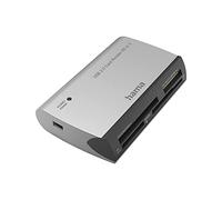 Hama | Lector de Tarjetas de Memoria con conexión USB A (Lector de Tarjetas SD, microSD, SDHC, SDXC, Transferencia rápida de Datos) Color Gris