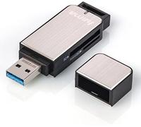 Hama - lector de tarjetas externo (sd, microsd, usb 3.0), color platea