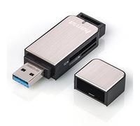 Hama Lector de Tarjetas Externo SD y MicroSD USB 3.0 Plateado