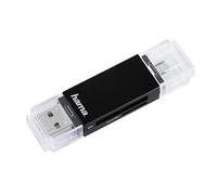 Hama - Lector USB 2.0 para Smartphone y Tablet (USB A/USB B Micro, SD, SDHC, SDXC, Micro SD, microSDHC)