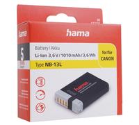 Hama LI-ION Batería Apto para Canon NB-13L Powershot G5-X G7-X G9-X Marca I, II