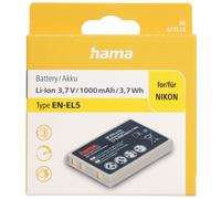 Hama LI-ION Batería Apto para Nikon EN-EL5 Coolpix P510 P520 P530 P5000 P5100