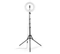 Hama Luz anular LED SpotLight Steady 120 III, soporte de luz anular para teléfonos móviles, 12