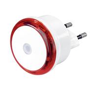 Hama | Luz Nocturna LED con Sensor Crepuscular y Enchufe Directo | Luz de Orientación de Bajo Consumo | Ideal para Dormitorio y Pasillo | Color Rojo