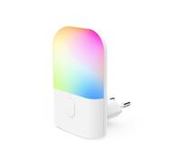 Hama Luz nocturna LED para enchufe, con sensor crepuscular, cambio de color | Luz de orientación blanca, iluminación RGB, luz de lactancia, para niños, bebés, adultos, luz de repetición