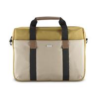 Hama | Maletín para portátil de hasta 41 cm (16.2") (Funda portátil con asa para hombro, 100% poliéster reciclado, ideal para el trabajo) Curry/Beige