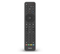 Hama Mando a Distancia Universal Infrarrojo para TV, hasta 8 Dispositivos, Función de Aprendizaje, Tecla de Streaming, Preprogramado, Compatible con Smart TV LG/Samsung/Sony/Hitachi/TCL/Philips