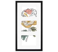 Hama Marco de madera galería Copenhague para 3 cuadros 23 x 45 cm negro