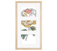 Hama Marco de madera galería Copenhague para 3 cuadros 23 x 45 cm Roble natural