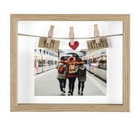 Hama | Marco Fotos Best Friends (10x15cm, clips y cordón, sobremesa o pared) Color Roble